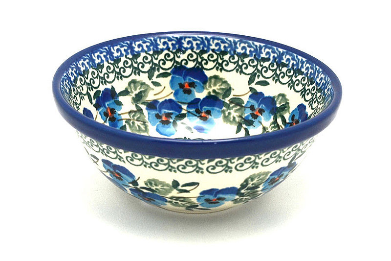 Ceramika Artystyczna Polish Pottery Dish - Deep Round Food Prep - Winter Viola 556-2273a (Ceramika Artystyczna)