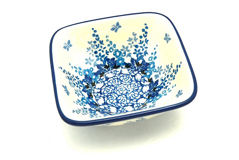 Ceramika Artystyczna Polish Pottery Dish - Deep Square Food Prep - Blue Sage D11-3277a (Ceramika Artystyczna)
