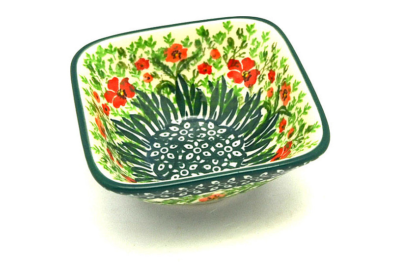 Ceramika Artystyczna Polish Pottery Dish - Deep Square Food Prep - Unikat Signature U4335 D11-U4335 (Ceramika Artystyczna)