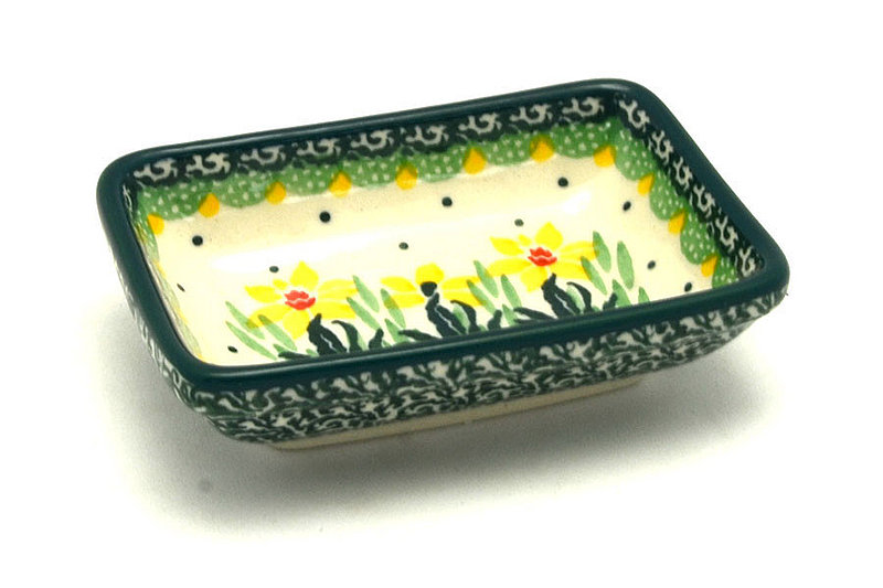 Polish Pottery Dish - Rectangular Food Prep - Daffodil