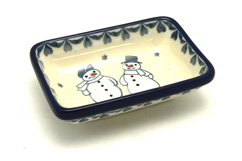 Ceramika Artystyczna Polish Pottery Dish - Rectangular Food Prep - Frost & Flurry C20-2793a (Ceramika Artystyczna)