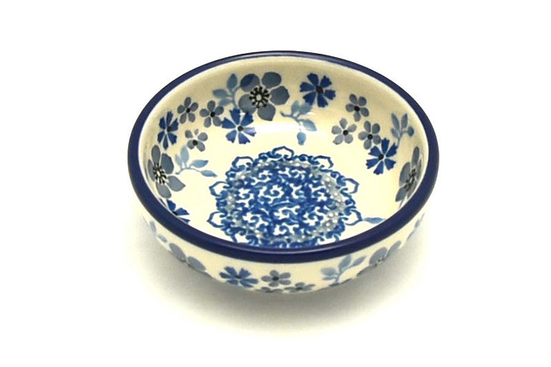 Polish Pottery Dish - Round Food Prep - Blue Horizon