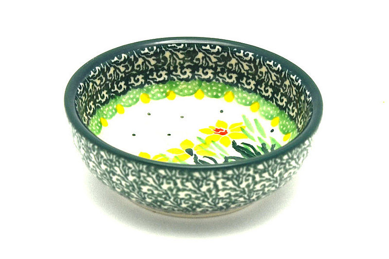 Ceramika Artystyczna Polish Pottery Dish - Round Food Prep - Daffodil B88-2122q (Ceramika Artystyczna)