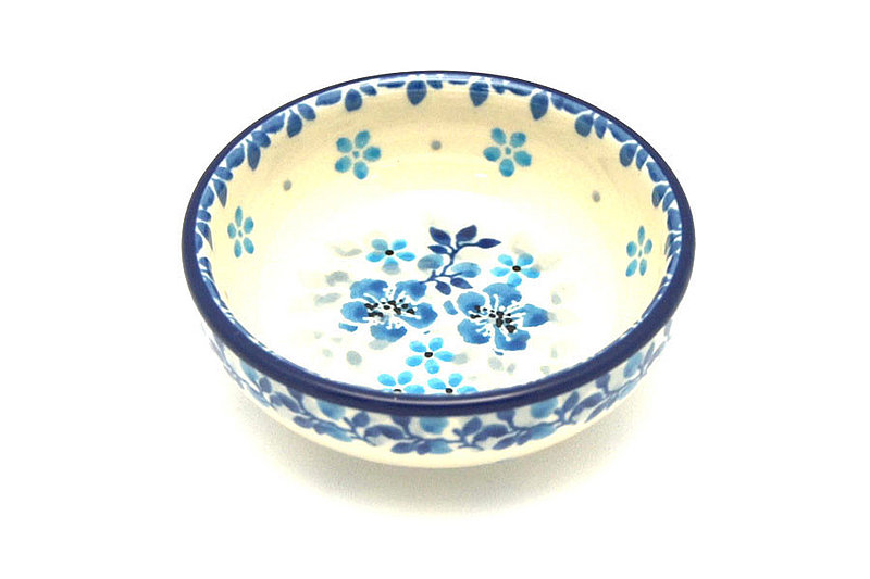 Ceramika Artystyczna Polish Pottery Dish - Round Food Prep - Flax Flower B88-2642a (Ceramika Artystyczna)