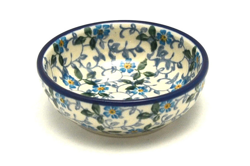 Ceramika Artystyczna Polish Pottery Dish - Round Food Prep - Forget-Me-Knot B88-2089a (Ceramika Artystyczna)