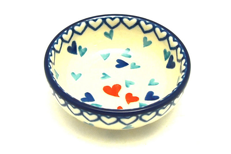 Polish Pottery Dish - Round Food Prep - Lots of Love