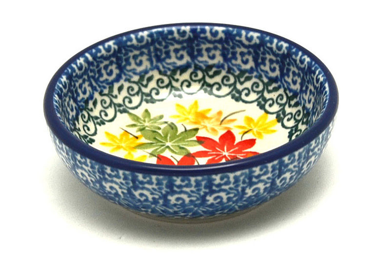 Ceramika Artystyczna Polish Pottery Dish - Round Food Prep - Maple Harvest B88-2533a (Ceramika Artystyczna)
