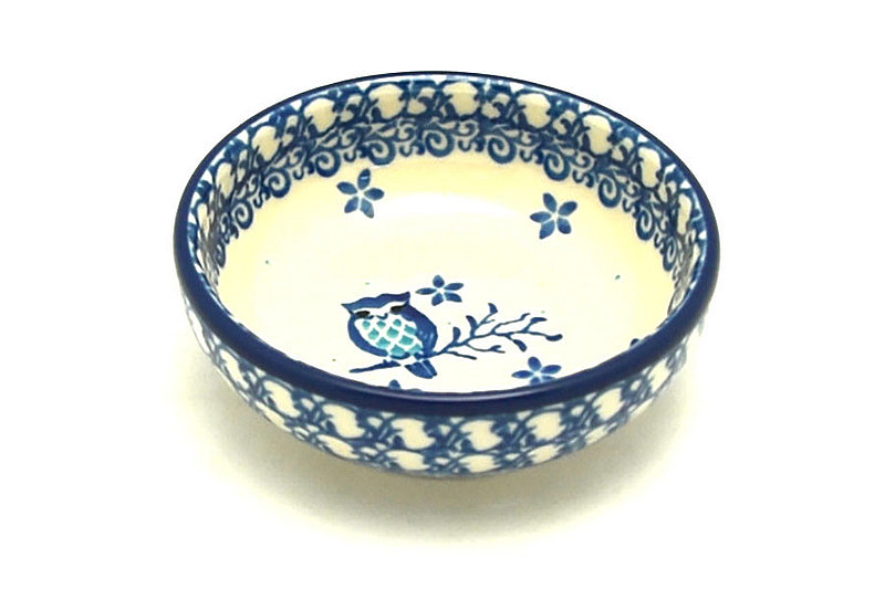 Polish Pottery Dish - Round Food Prep - Night Owl