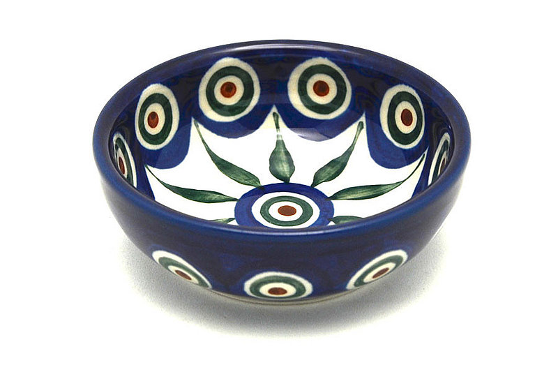 Ceramika Artystyczna Polish Pottery Dish - Round Food Prep - Peacock B88-054a (Ceramika Artystyczna)