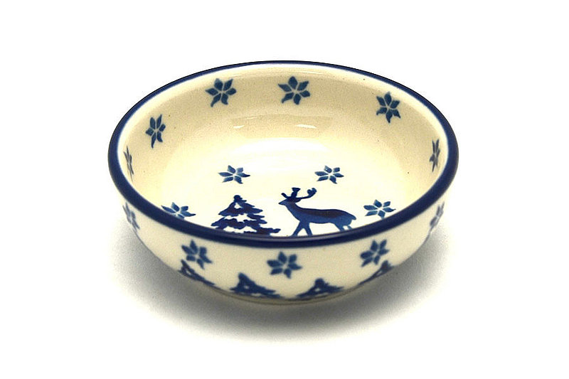 Ceramika Artystyczna Polish Pottery Dish - Round Food Prep - Winter Forest B88-1931a (Ceramika Artystyczna)