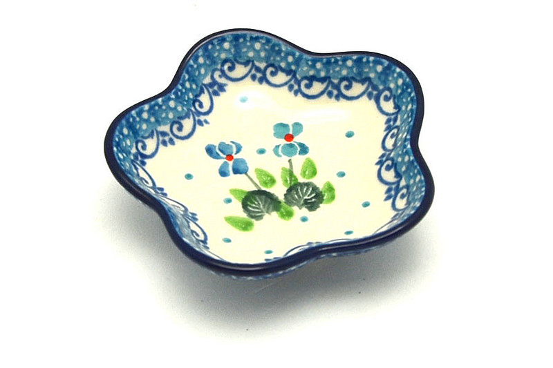 Ceramika Artystyczna Polish Pottery Dish - Small Petal Bowl - Dutch Iris G80-2668a (Ceramika Artystyczna)