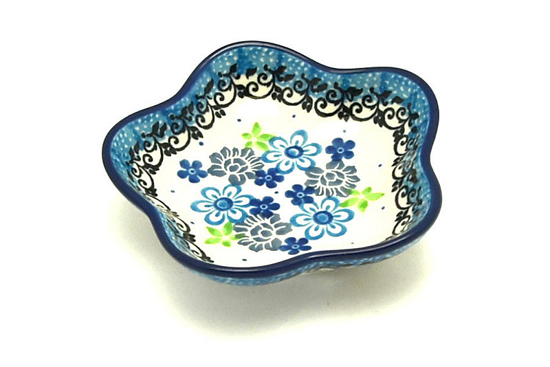 Ceramika Artystyczna Polish Pottery Dish - Small Petal Bowl - Flower Works G80-2633a (Ceramika Artystyczna)