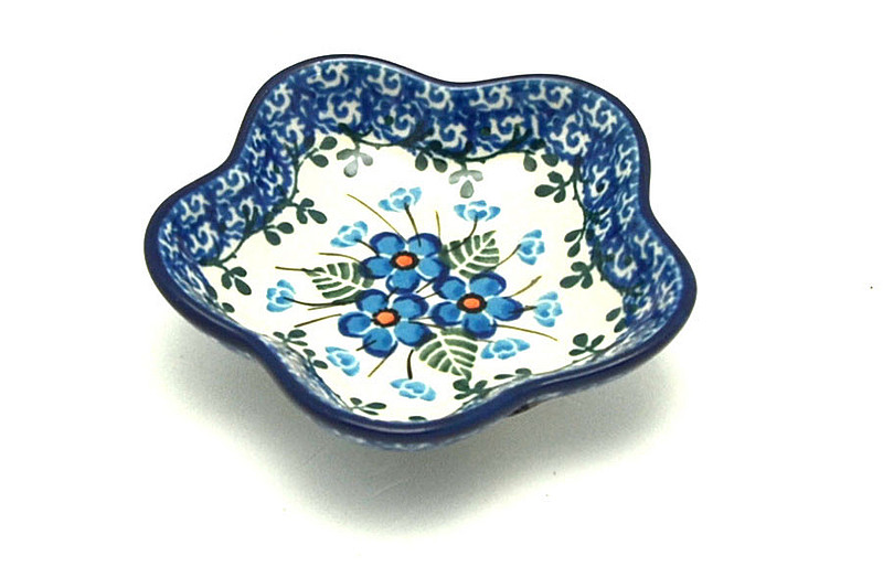 Ceramika Artystyczna Polish Pottery Dish - Small Petal Bowl - Parisian Posies G80-2272a (Ceramika Artystyczna)