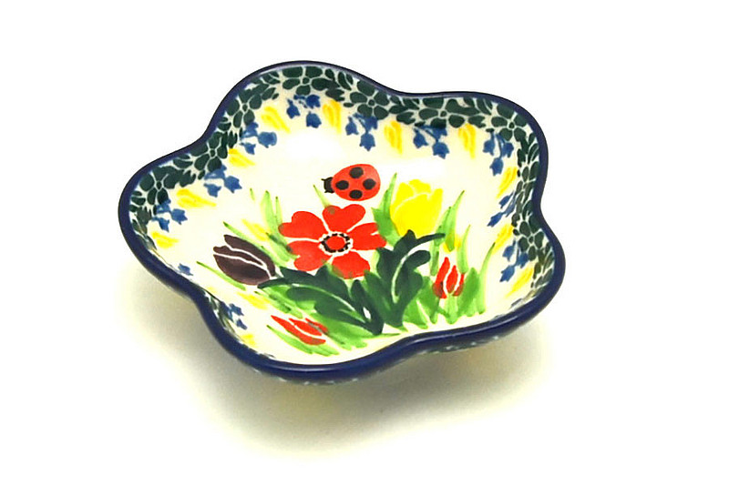 Ceramika Artystyczna Polish Pottery Dish - Small Petal Bowl - Unikat Signature U3357 G80-U3787 (Ceramika Artystyczna)