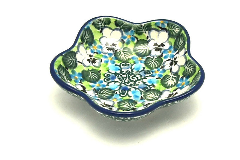 Ceramika Artystyczna Polish Pottery Dish - Small Petal Bowl - Unikat Signature U4795 G80-U4795 (Ceramika Artystyczna)