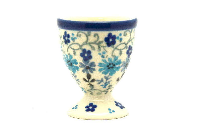 Ceramika Artystyczna Polish Pottery Egg Cup - Bachelor Button 106-2641a (Ceramika Artystyczna)