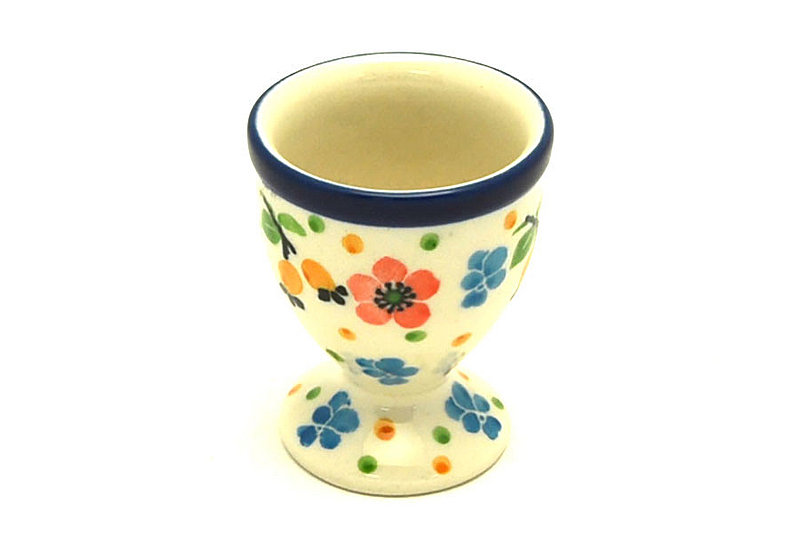 Ceramika Artystyczna Polish Pottery Egg Cup - Wildflowers 106-2354a (Ceramika Artystyczna)