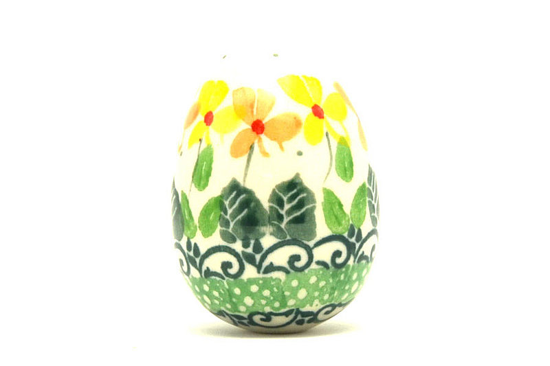 Polish Pottery Egg Figurine - Peaches 'n Cream