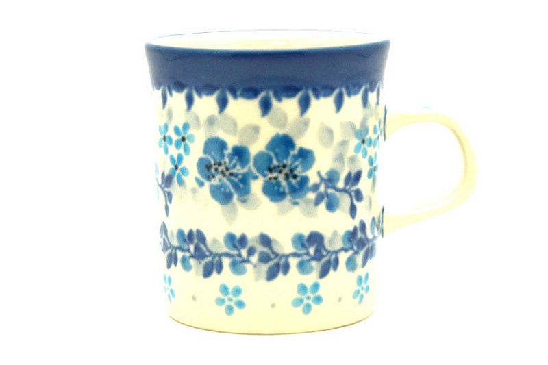 Ceramika Artystyczna Polish Pottery Espresso Cup - 5 oz. - Flax Flower 328-2642a (Ceramika Artystyczna)