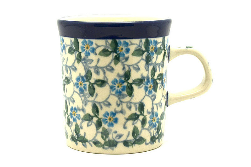 Ceramika Artystyczna Polish Pottery Espresso Cup - 5 oz. - Forget-Me-Knot 328-2089a (Ceramika Artystyczna)