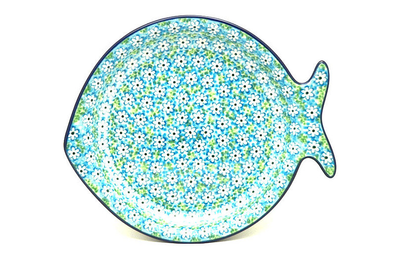 Ceramika Artystyczna Polish Pottery Fish Plate - Key Lime E37-2252a (Ceramika Artystyczna)