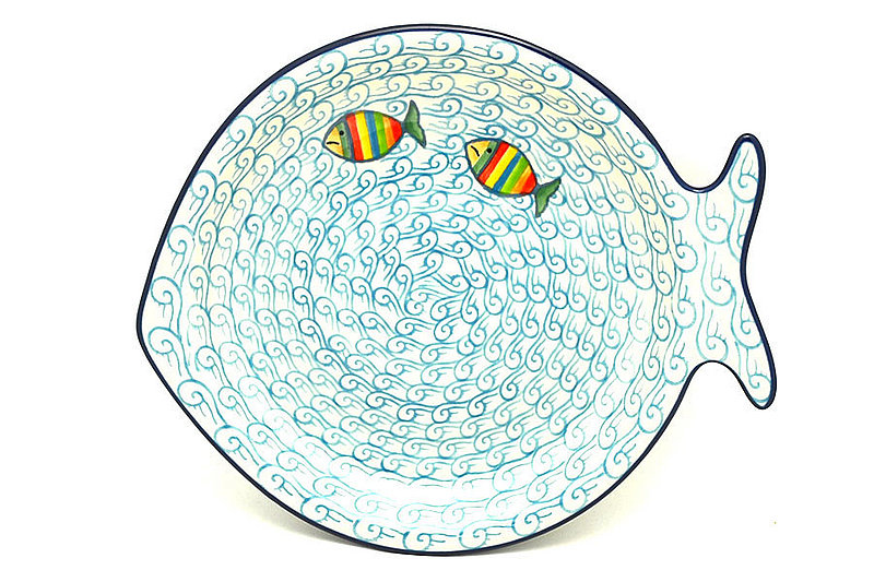 Ceramika Artystyczna Polish Pottery Fish Plate - Rainbow Fish E37-2540a (Ceramika Artystyczna)