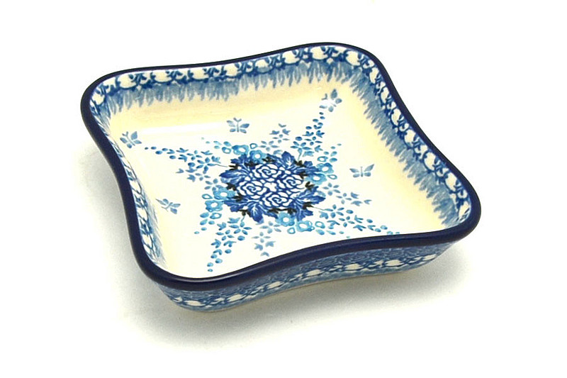 Ceramika Artystyczna Polish Pottery Fluted Dipping Dish - Blue Sage 630-3277a (Ceramika Artystyczna)