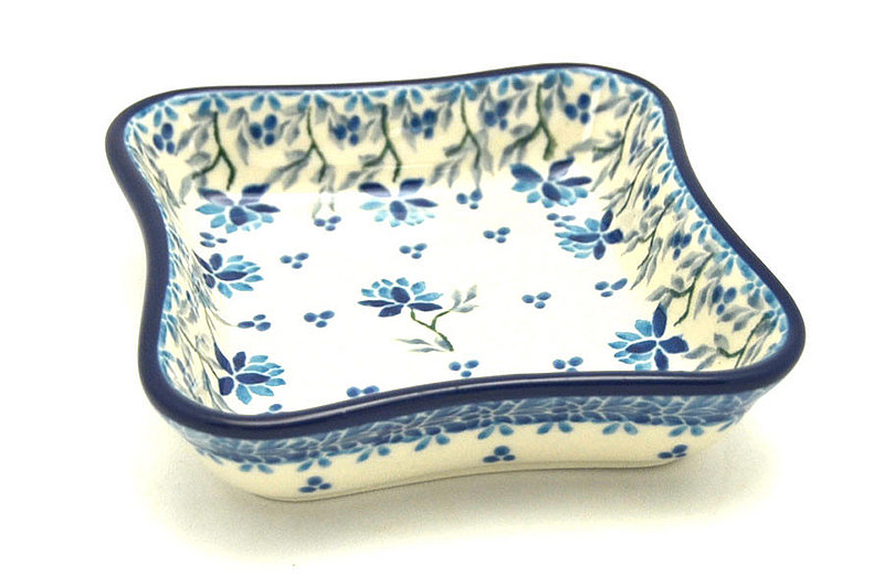 Ceramika Artystyczna Polish Pottery Fluted Dipping Dish - Clover Field 630-2524a (Ceramika Artystyczna)