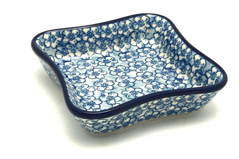 Ceramika Artystyczna Polish Pottery Fluted Dipping Dish - Daisy Flurry 630-2176a (Ceramika Artystyczna)