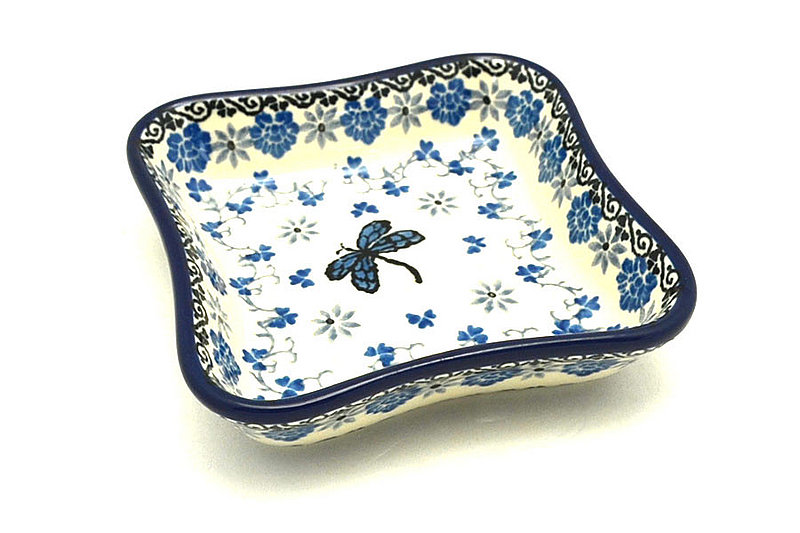 Ceramika Artystyczna Polish Pottery Fluted Dipping Dish - Dragonfly 630-2009a (Ceramika Artystyczna)