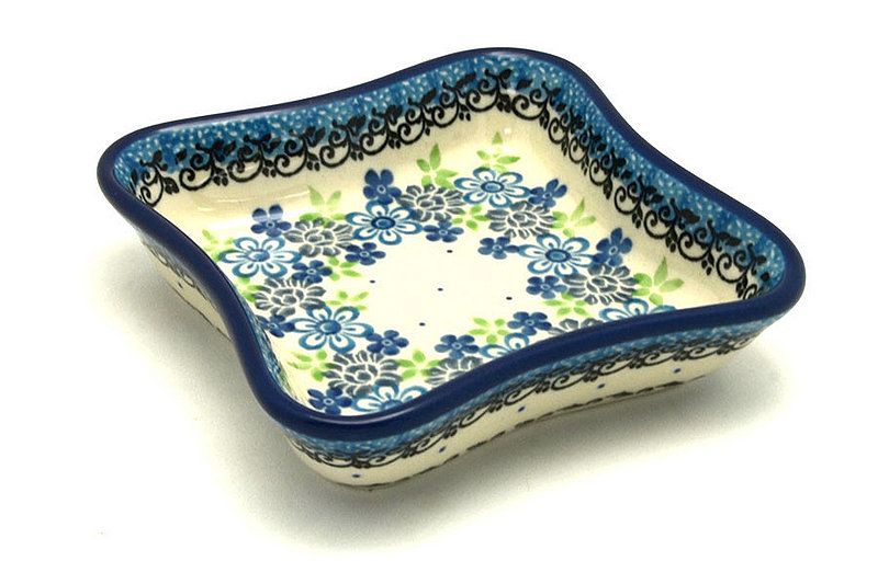 Ceramika Artystyczna Polish Pottery Fluted Dipping Dish - Flower Works 630-2633a (Ceramika Artystyczna)