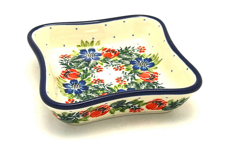 Ceramika Artystyczna Polish Pottery Fluted Dipping Dish - Garden Party 630-1535a (Ceramika Artystyczna)