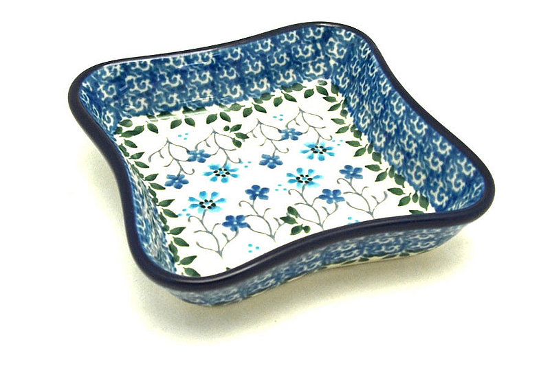 Ceramika Artystyczna Polish Pottery Fluted Dipping Dish - Georgia Blue 630-2785a (Ceramika Artystyczna)