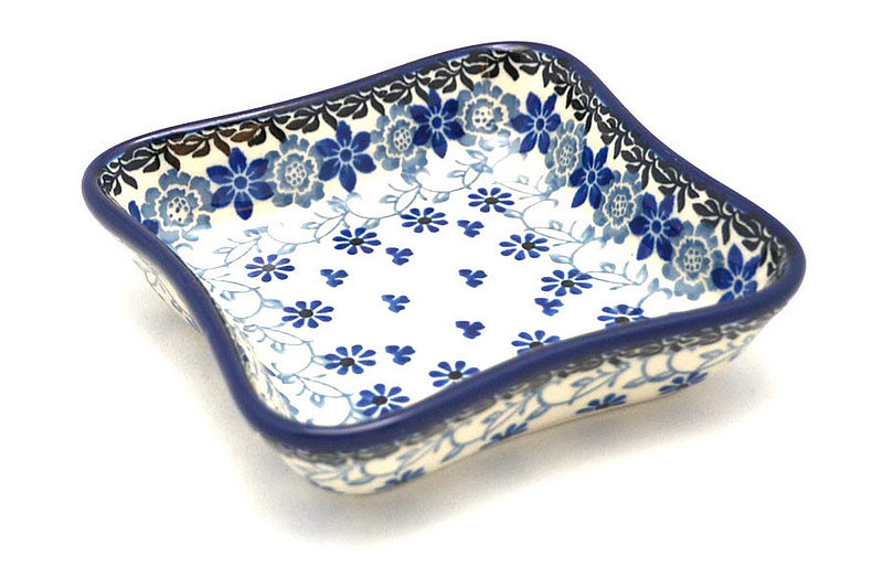 Ceramika Artystyczna Polish Pottery Fluted Dipping Dish - Silver Lace 630-2158a (Ceramika Artystyczna)