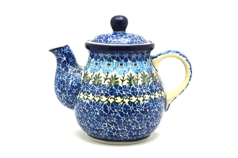 Ceramika Artystyczna Polish Pottery Gooseneck Teapot - 20 oz. - Antique Rose 119-1390a (Ceramika Artystyczna)