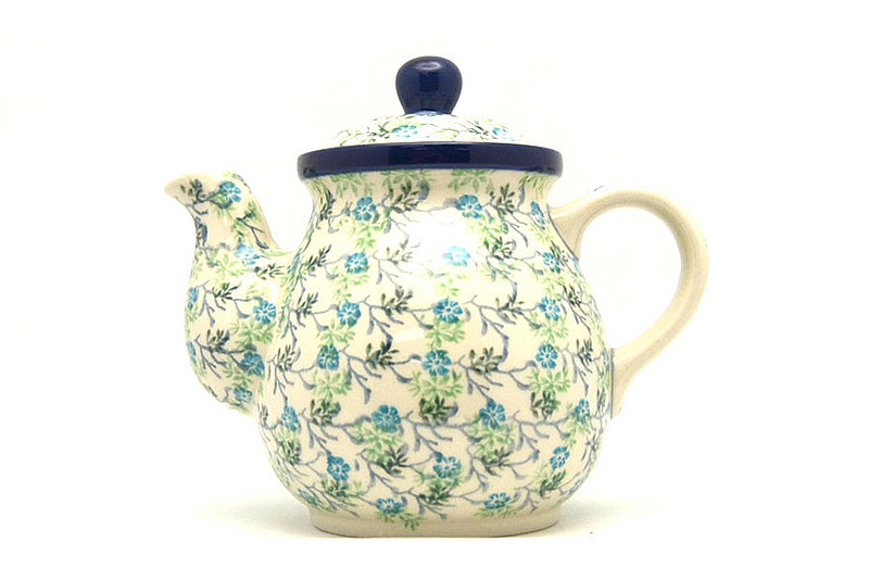 Polish Pottery Gooseneck Teapot - 20 oz. - Summer Ivy