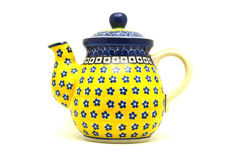 Ceramika Artystyczna Polish Pottery Gooseneck Teapot - 20 oz. - Sunburst 119-859a (Ceramika Artystyczna)