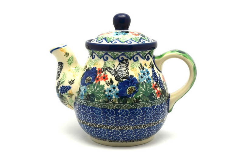 Ceramika Artystyczna Polish Pottery Gooseneck Teapot - 20 oz. - Unikat Signature - U4600 119-U4600 (Ceramika Artystyczna)