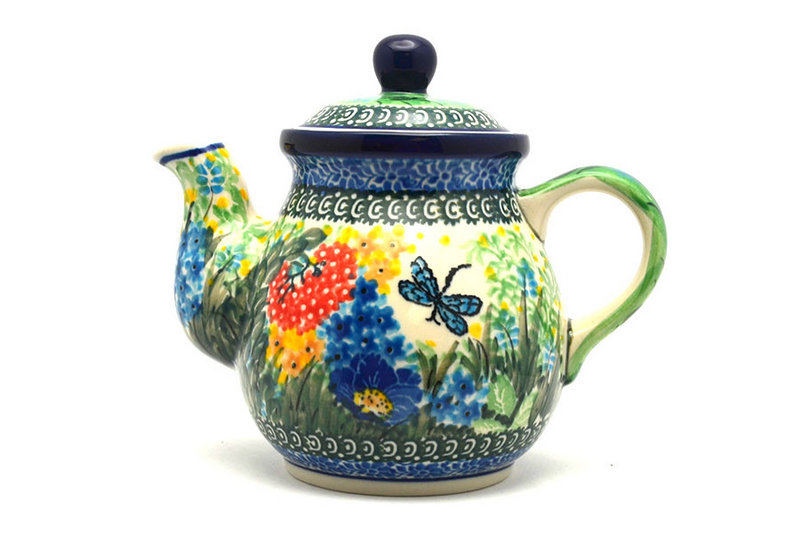 Ceramika Artystyczna Polish Pottery Gooseneck Teapot - 20 oz. - Unikat Signature - U4612 119-U4612 (Ceramika Artystyczna)