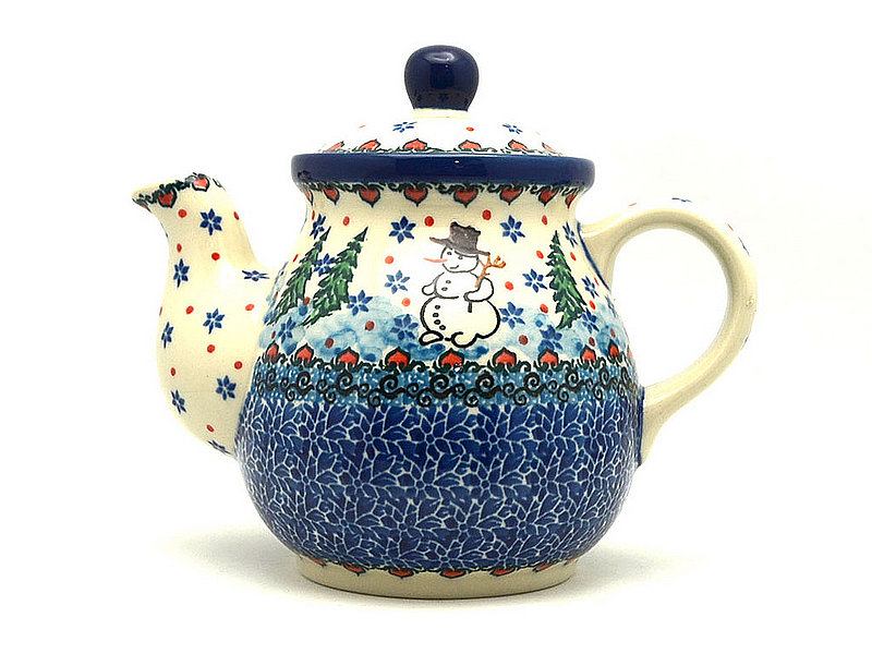 Ceramika Artystyczna Polish Pottery Gooseneck Teapot - 20 oz. - Unikat Signature - U4661 119-U4661 (Ceramika Artystyczna)