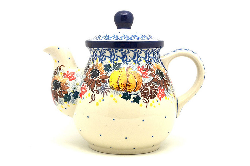 Ceramika Artystyczna Polish Pottery Gooseneck Teapot - 20 oz. - Unikat Signature - U4741 119-U4741 (Ceramika Artystyczna)