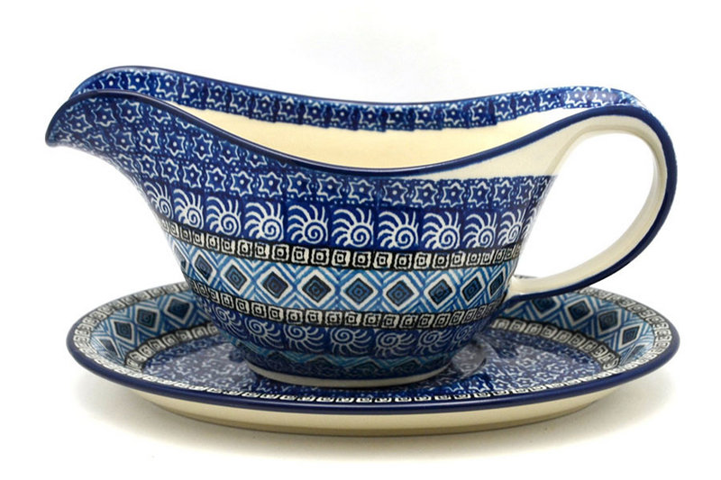 Ceramika Artystyczna Polish Pottery Gravy Boat - Aztec Sky 239-1917a (Ceramika Artystyczna)