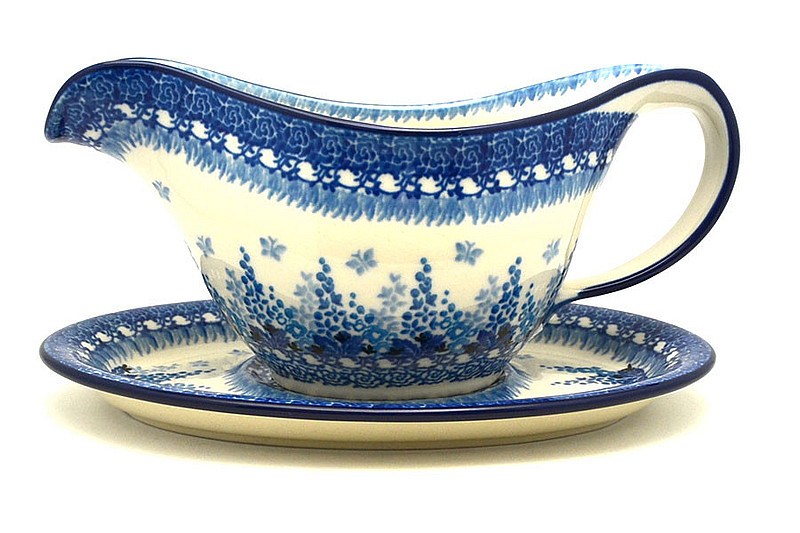 Ceramika Artystyczna Polish Pottery Gravy Boat - Blue Sage 239-3277a (Ceramika Artystyczna)