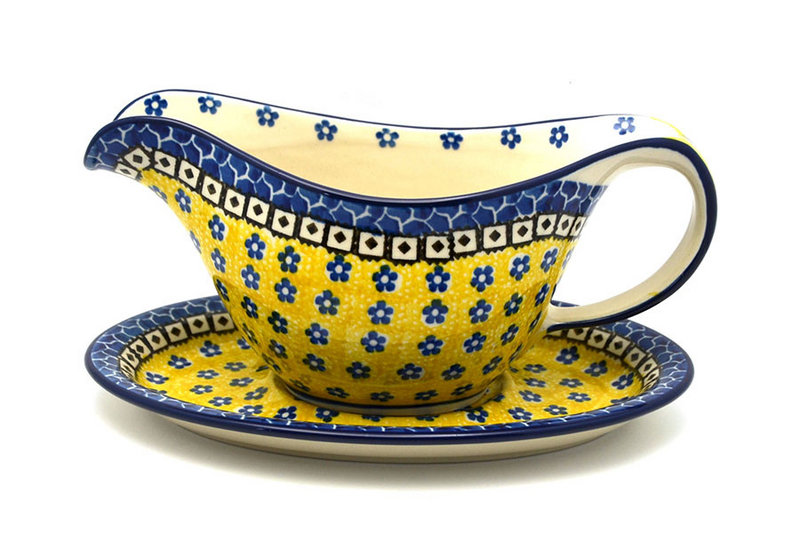 Ceramika Artystyczna Polish Pottery Gravy Boat - Sunburst 239-859a (Ceramika Artystyczna)