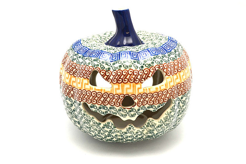Ceramika Artystyczna Polish Pottery Jack-o-lantern - Large - Autumn D40-050a (Ceramika Artystyczna)