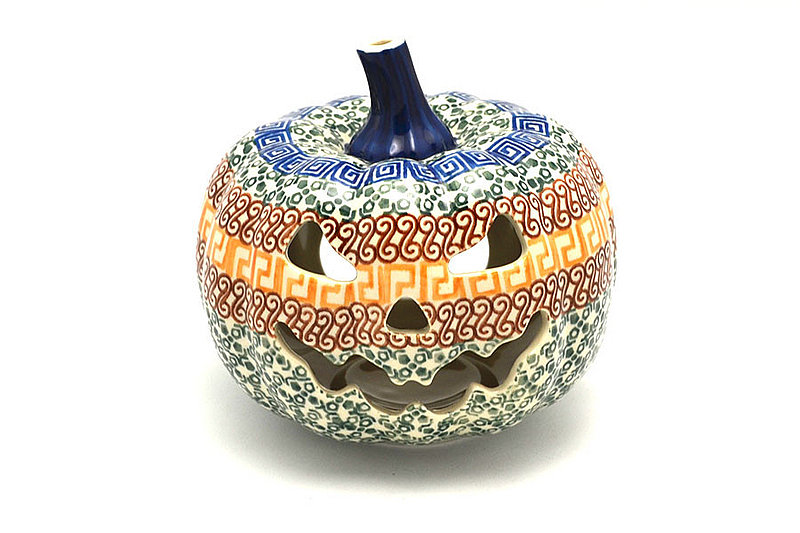 Polish Pottery Jack-o-lantern - Small - Autumn