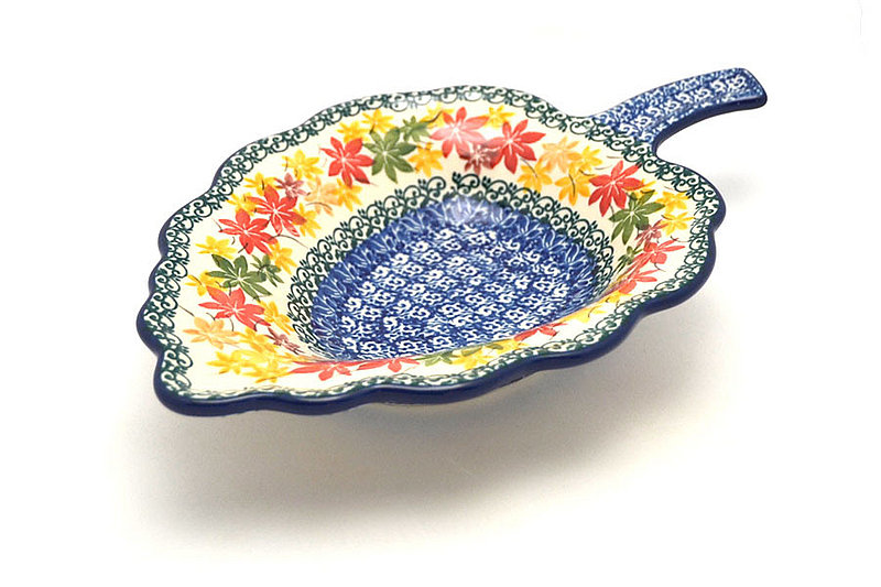 Ceramika Artystyczna Polish Pottery Leaf Dish - Maple Harvest A61-2533a (Ceramika Artystyczna)