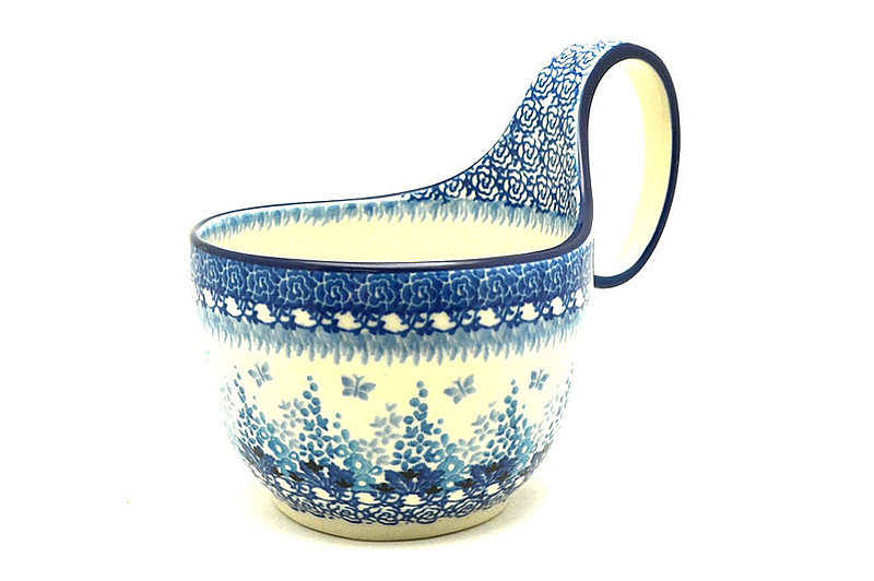 Ceramika Artystyczna Polish Pottery Loop Handle Bowl - Blue Sage 845-3277a (Ceramika Artystyczna)