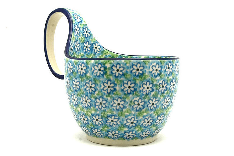 Ceramika Artystyczna Polish Pottery Loop Handle Bowl - Key Lime 845-2252a (Ceramika Artystyczna)