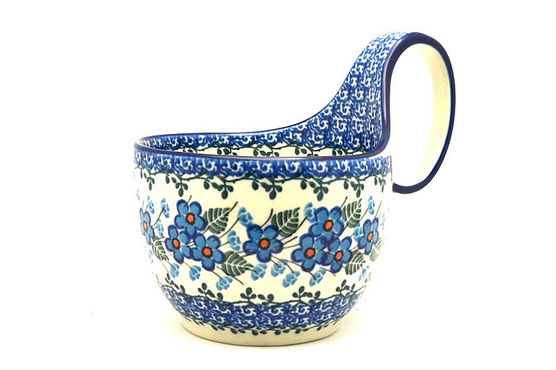 Ceramika Artystyczna Polish Pottery Loop Handle Bowl - Parisian Posies 845-2272a (Ceramika Artystyczna)